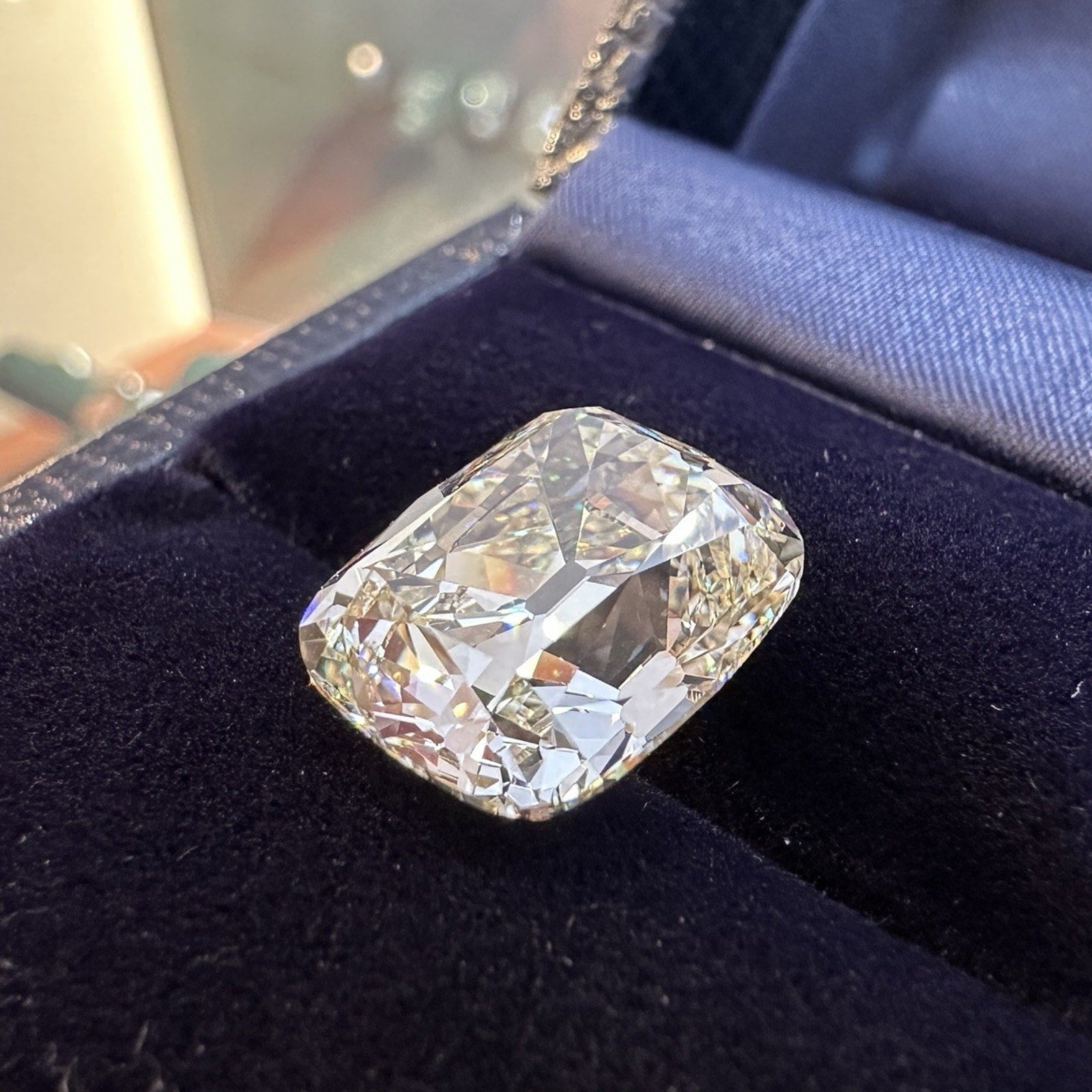 GIA 9.10 carat Old Mine Cut N-VS1 Natural Loose Diamond -C300RE