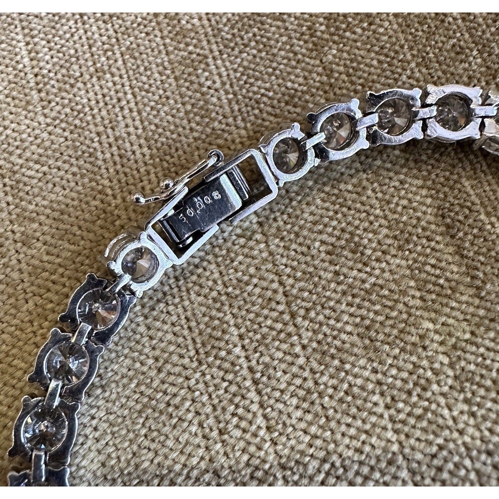 Certified 50 carats Diamond Tennis Necklace in Platinum 18.5 inches