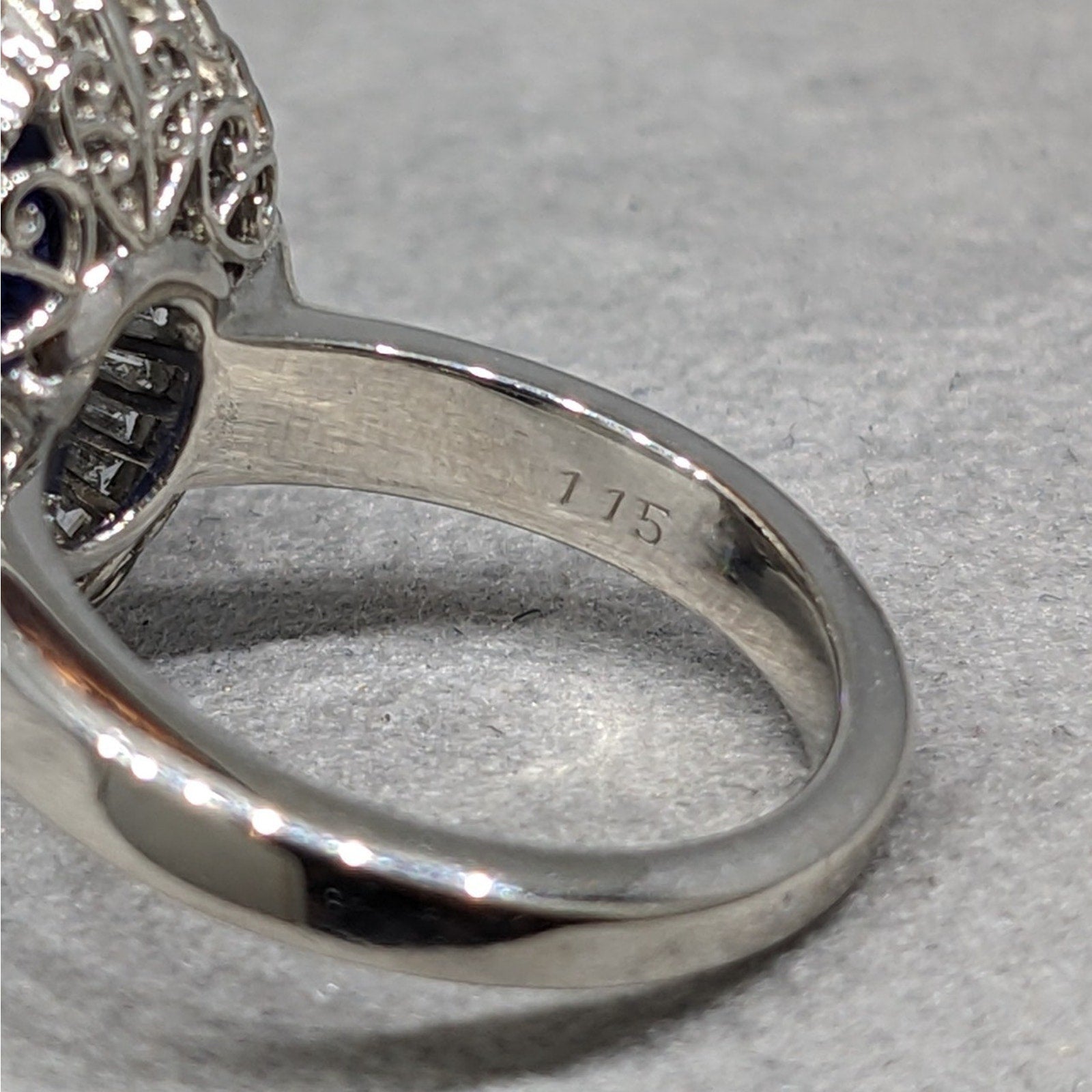 Natural Oval 6.26 ct Sapphire and Diamond Ballerina Ring in Platinum