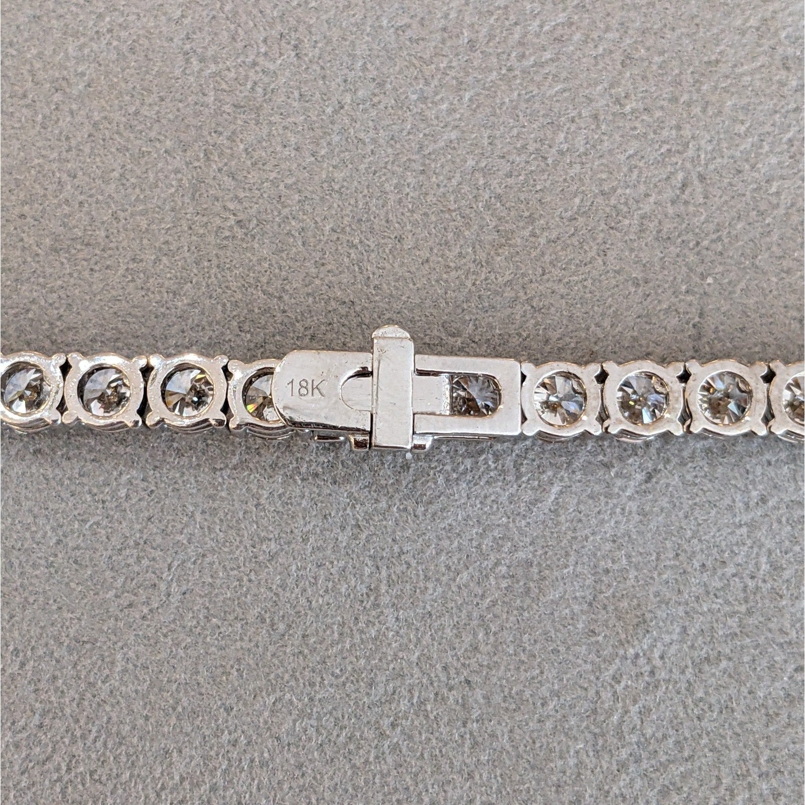 37.70 ctw Natural Diamond Tennis Necklace 17.5 inch in 18k White Gold