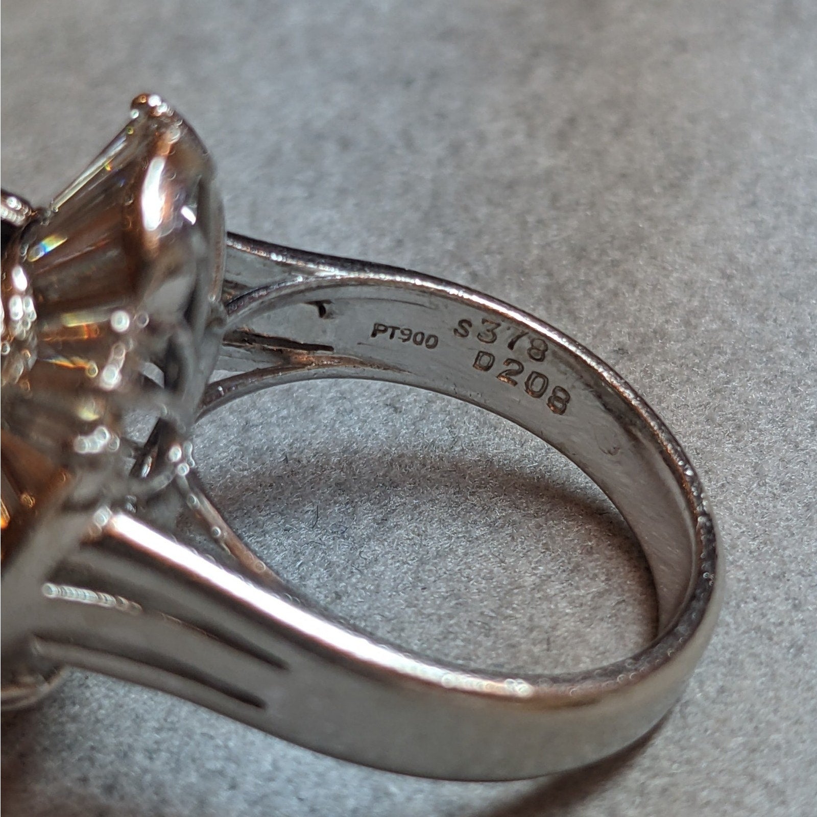 Natural Oval 3.78 ct Sapphire and Diamond Ballerina Ring in Platinum