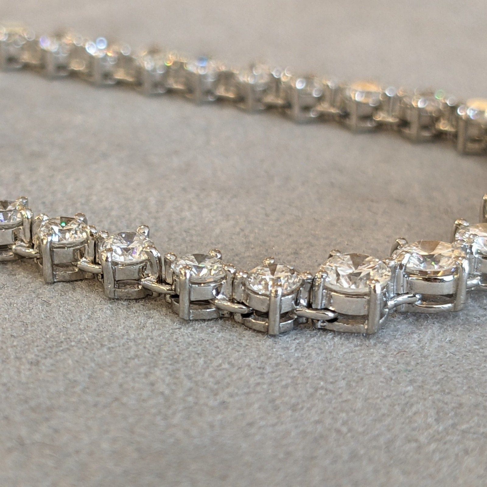 10.00 cttw Round Diamond Tennis Necklace 16.75 inches in Platinum