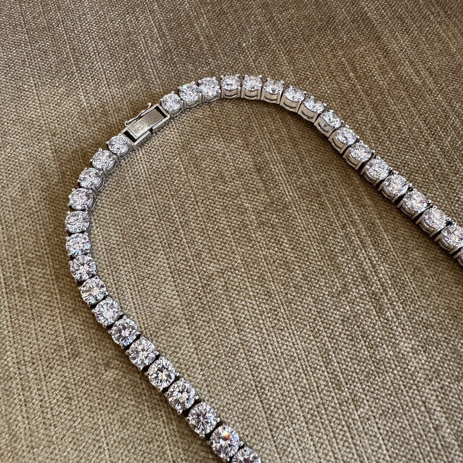 Certified 50 carats Diamond Tennis Necklace in Platinum 18.5 inches
